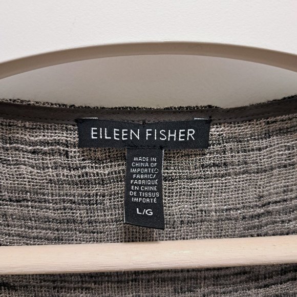Eileen Fisher Linen Gauze Strata Top Size L - Picture 6 of 7